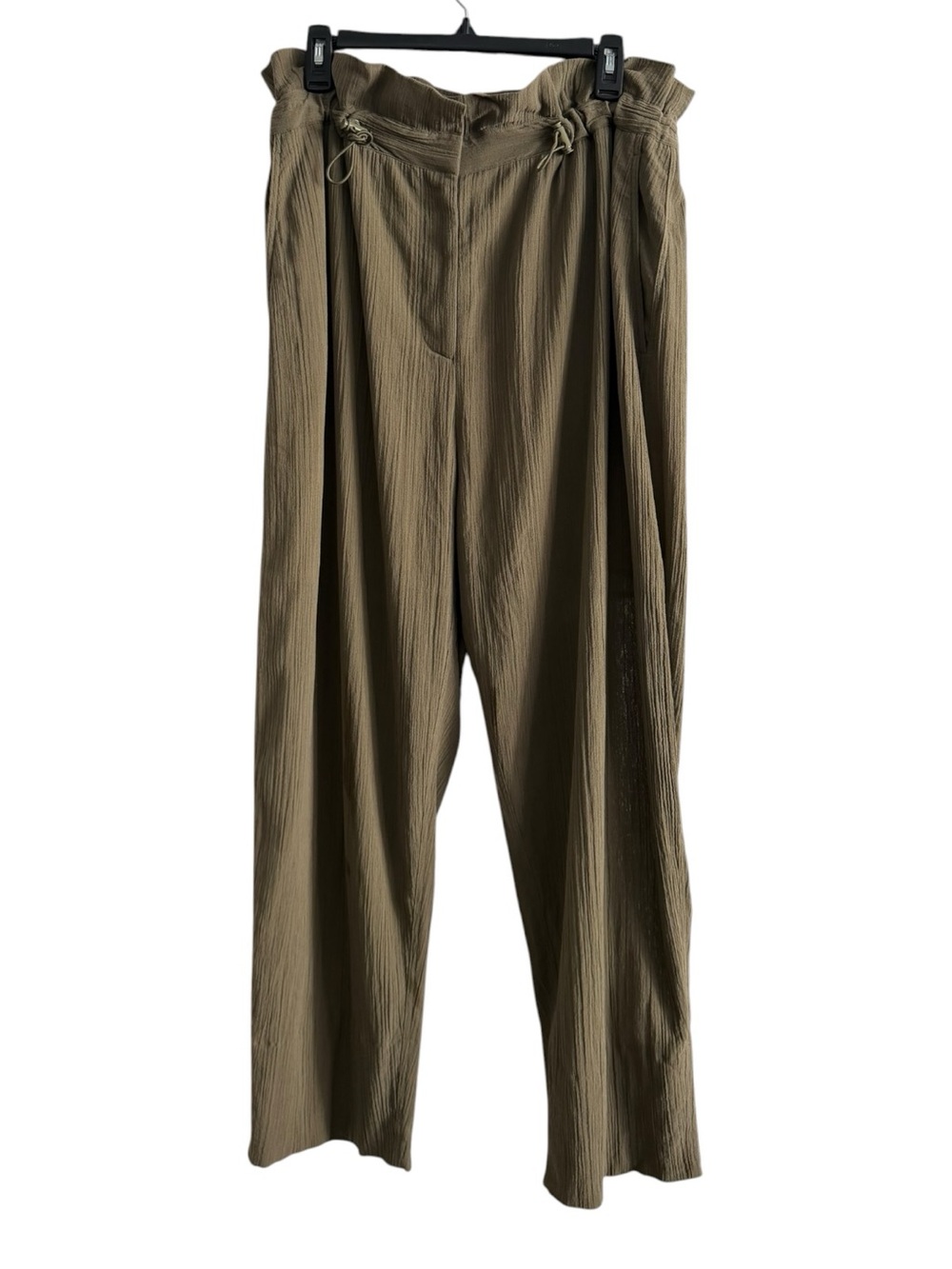 Stella McCartney Olive Green Khaki Relaxed Drawstring Trousers
